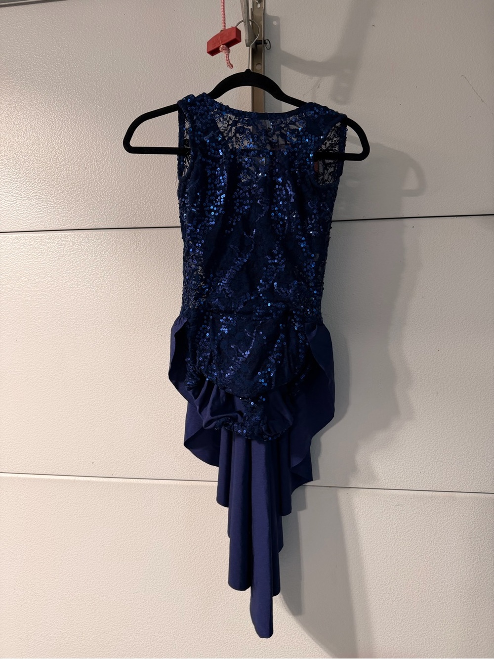 Weisman Girls Navy Sequin High-Low Dress
